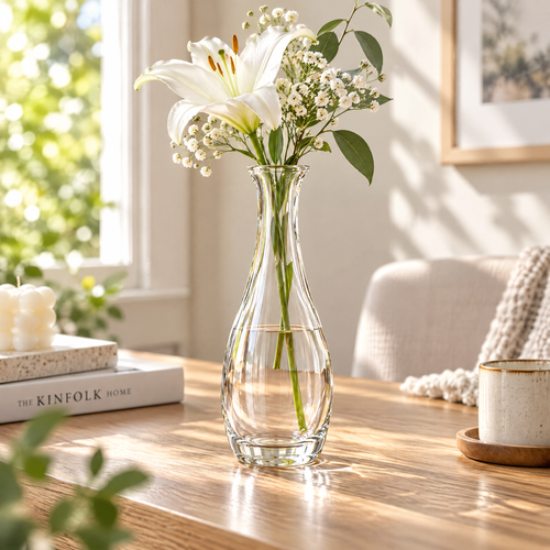 Clear Glass Single Stem Vase