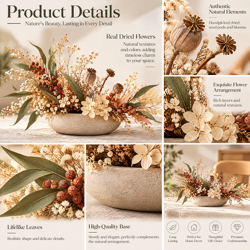 Dried Flower Table Arrangement
